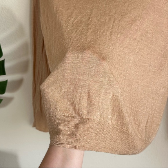 Theory Adrianna Linen Blend V-neck Fine Knit Sweater - Picture 8 of 15